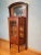 Early 20th Century Antique Walnut Victorian Curio Cabinet With Mirror For Sale - Image 4 of 13
