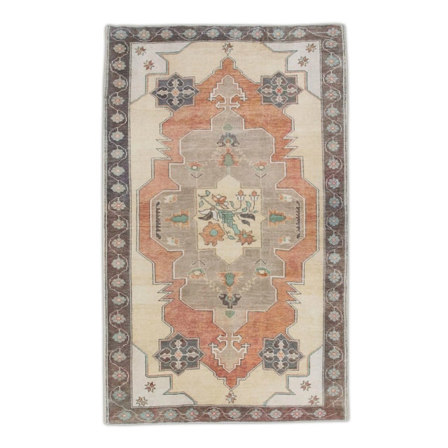 Textile Vintage Turkish Rug 4'5" x 7'3" For Sale - Image 7 of 7