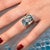 Traditional Natural Solitaire Blue Topaz Ring 6.5 14k W Gold 19.58 Cts Certified For Sale - Image 3 of 18