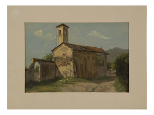 Mid-Century Italian Oil on Canvas Landscape