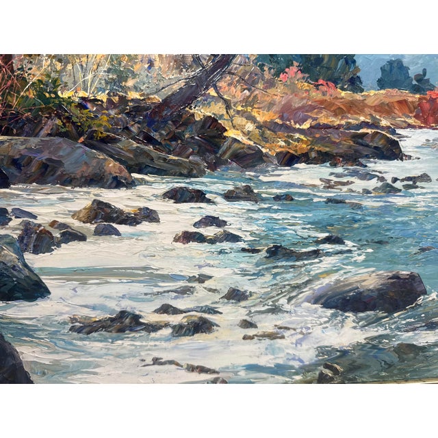 Vintage Original Connie J Boswell 2side Oil Painting Landscape River Expressive Realism For Sale - Image 9 of 18