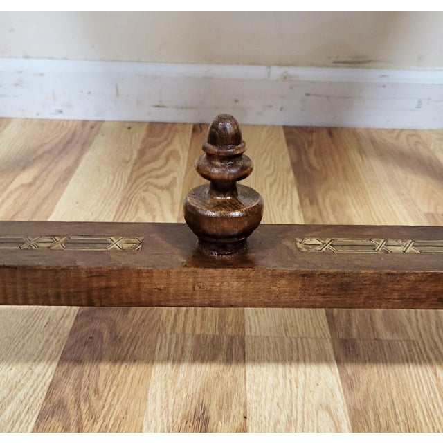 Antique Moroccan Moorish Style Carved & Mother of Pearl Inlaid Table For Sale - Image 16 of 17
