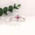 Metal Bright Red Ruby Ring With Diamond Accents: Solid 14k Gold, Oval 8x6mm, Size 6.75 For Sale - Image 7 of 8