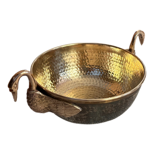 Vintage Solid Brass Swan Bowl