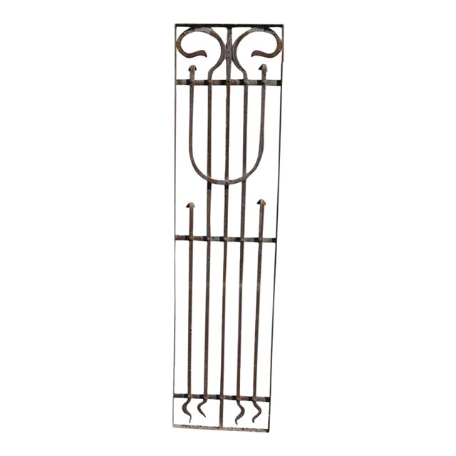 Antique Victorian Iron Gate Window Garden Fence Architectural Salvage Door For Sale