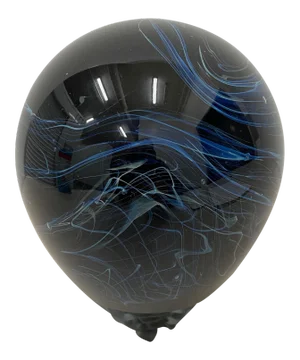 Bill Slade "Modern Blue Swirl" Art Glass Sculpture C.1990