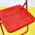 Red Plastic Folding Chair with Metal Frame
