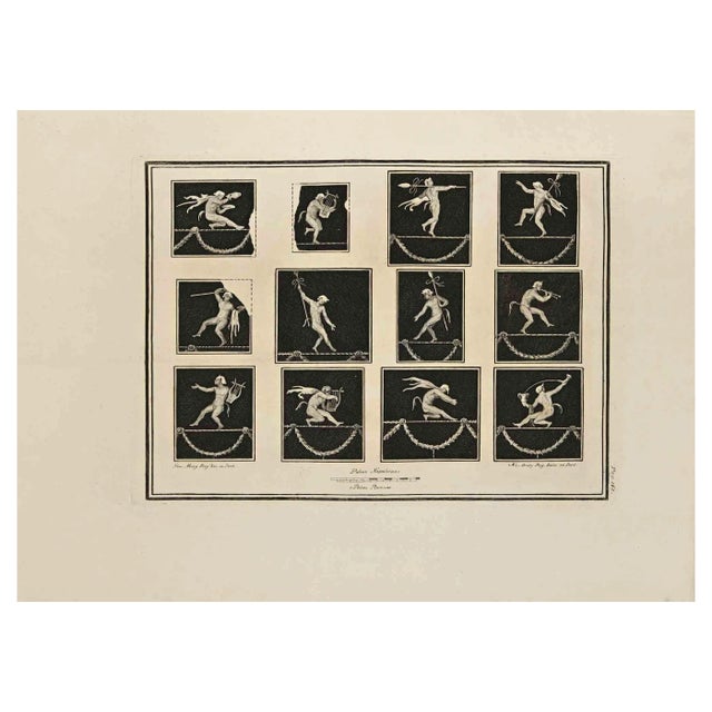 Carlo Oraty, The Iconography of Pan, Fresco, Etching, 18th Century For Sale