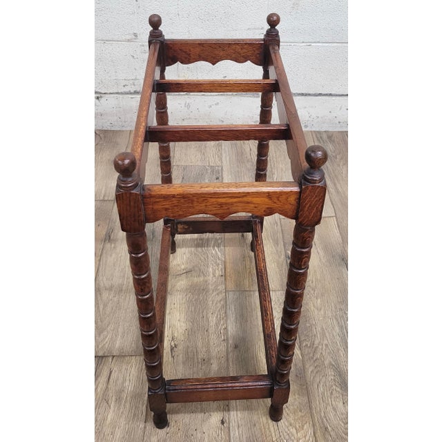 Antique Bobbin Turned Umbrella Stand Walking Stick Stand Hall Stand For Sale - Image 10 of 10