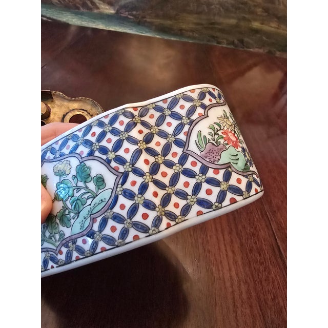 Metal 1910s Pre Mid Century Jewel Box Inkwell Bronze Porcelain For Sale - Image 7 of 11