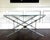 Silver 1950s Rare X-leg Console Sofa Table by John Vesey For Sale - Image 8 of 14