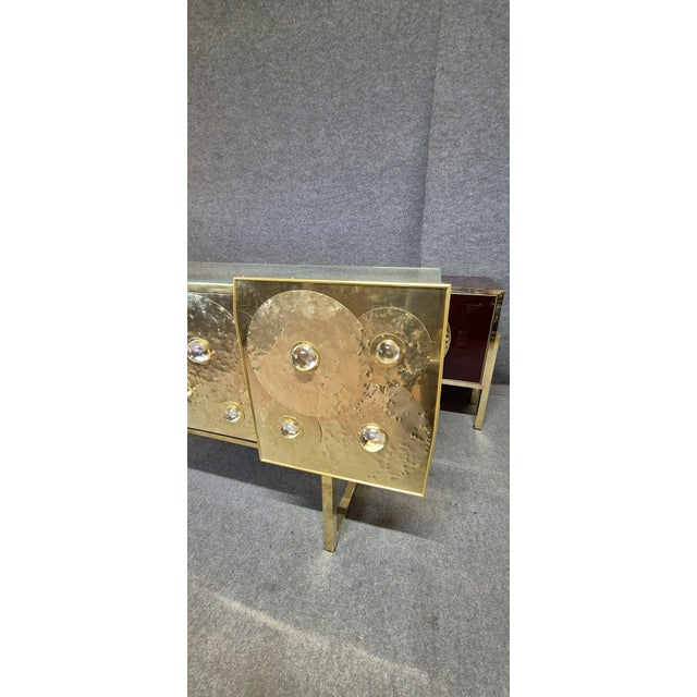 Brass and Murano Glass Sideboard from Justfurnituress SRL For Sale - Image 14 of 18