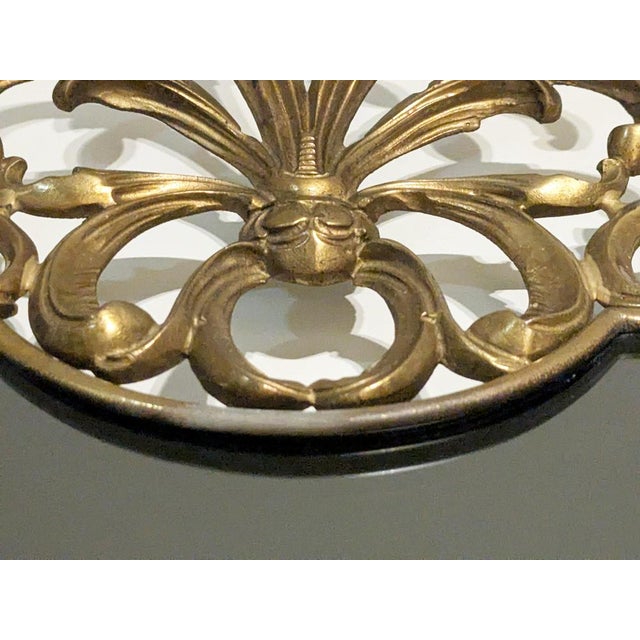 Italian Baroque Brass Wall Mirror, 1960s For Sale - Image 4 of 18