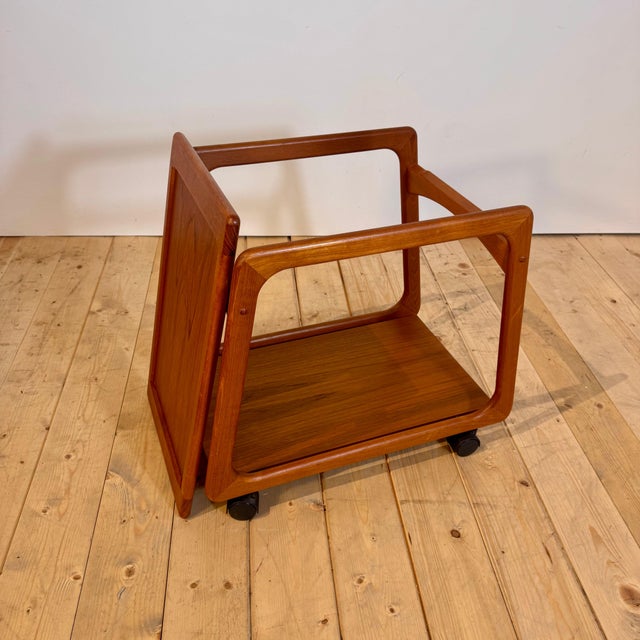 Brown Danish Teak Bar Trolley, 1960s For Sale - Image 8 of 9