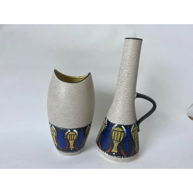 Beige Fat Lava Vases from Dümler&Breiden, West Germany, 1960, Set of 2 For Sale - Image 8 of 8