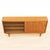 Brown Long Teak Mid Century China Display Cabinet For Sale - Image 8 of 10