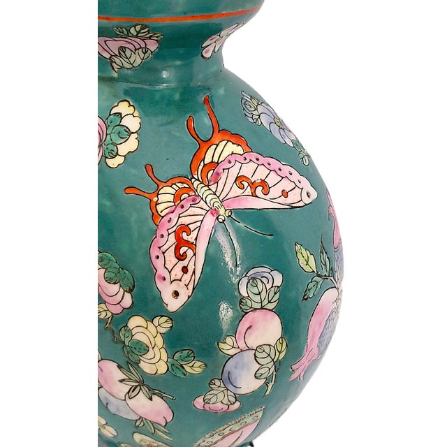 Wood Lamp Chinese Ginger Jar For Sale - Image 7 of 11