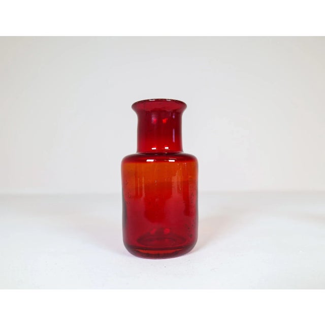 Mid-Century Swedish Red Vases by Erik Hoglund for Kosta, 1960s, Set of 5 For Sale - Image 9 of 12