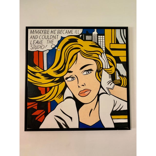 Vintage Pop Art Oil on Canvas Painting Chairish