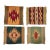 Vintage Southwestern Wool Textile Coasters, Set of 4, Handwoven Kilim Style For Sale