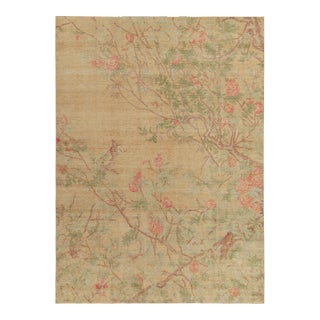 Rug & Kilim’s Arbor Rug in Gold and Coral, 5x8 For Sale