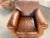 Pair of Leather Club Chairs, French Art Deco-Style, Classic Distressed Brown Leather, "Mustache" Back For Sale - Image 13 of 13