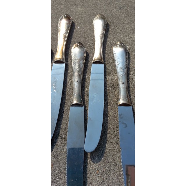1980s Gremany Jubgdestil 11x Knives in Arg 800 Silver / Rostrfei Art Nouveau For Sale - Image 14 of 14