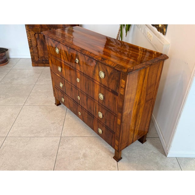 Biedermeier Chest of Drawers in Walnut For Sale - Image 16 of 17