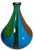 13+ In. Tall Murano Style Multicolor Tear Shaped Art Glass Vase For Sale - Image 11 of 16