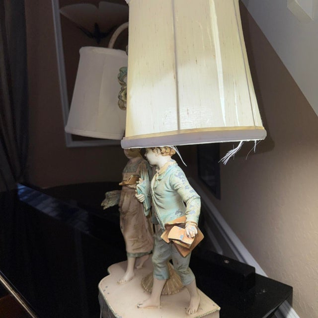 Bronze Vintage L&f Moreau Dual Lamp Collection Francaise Sculpture Figural Lamp Foundry Mark. Rare. For Sale - Image 8 of 15