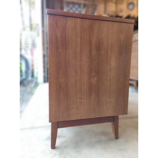 Broyhill Brasilia Mid Century Lowboy Dresser and Original Mirror For Sale - Image 11 of 13