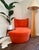 Contemporary 1970s Vic-Line Sculptural Modular Chaise Lounge in Orange Velvet For Sale - Image 3 of 9