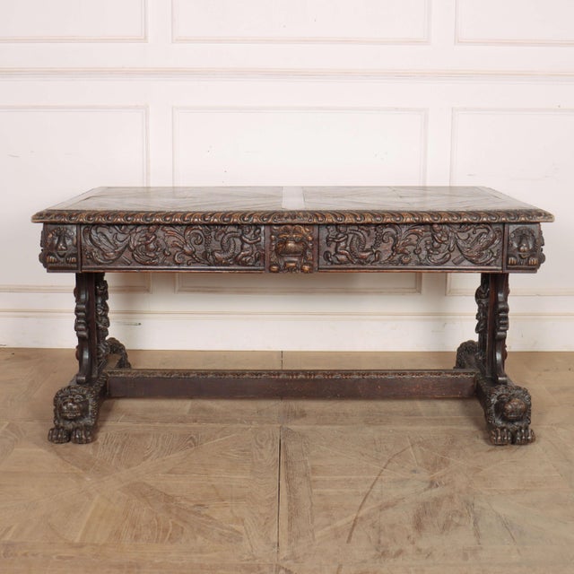 English Oak Centre Table For Sale - Image 6 of 18