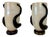 Murano Black and White Glass Vases by Cenedese, 2000s, Set of 2 For Sale