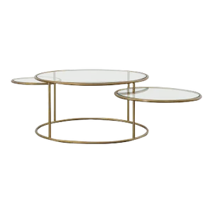 Cassie Glass & Brass Coffee Table