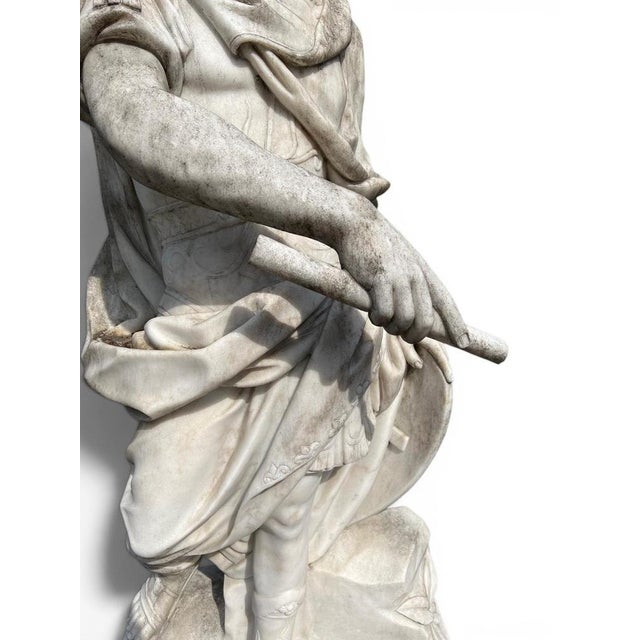 After Nicolas Coustou, Large Sculpture of Julius Caesar, 1980s, Marble For Sale - Image 6 of 7