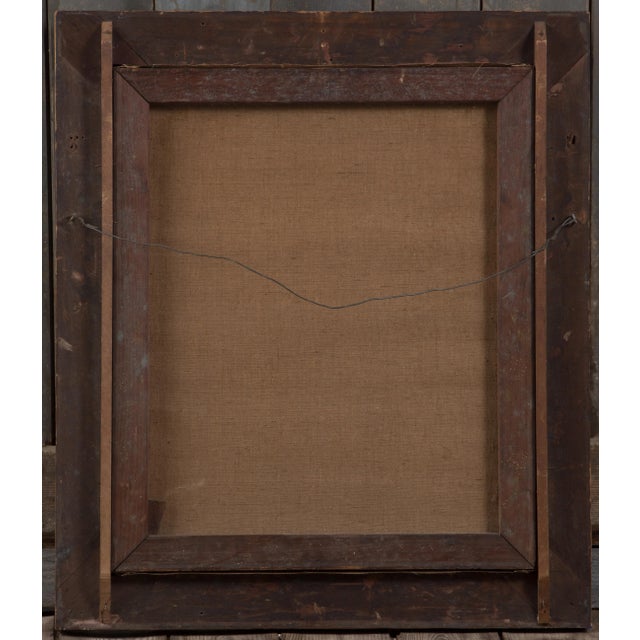 Blue 1920 Original Impressionism Oil Painting on Canvas by Charles Jacob Young For Sale - Image 8 of 9