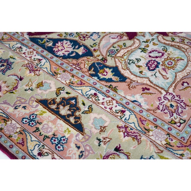 Vintage Extremely Fine Tabriz Rug 4'11'' X 7'4'' For Sale - Image 4 of 8