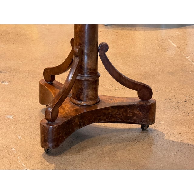 19th Century French Walnut Table With Marble Top For Sale - Image 6 of 10