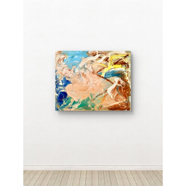 abstract expressionist Oil painting on canvas by Matthew Izzo 2026 signed Wired and ready to hang.