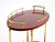 Serving Bar Cart in Cherry-Red Goatskin from Aldo Tura, Italy, 1960s For Sale - Image 13 of 18