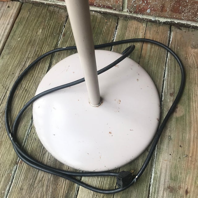 Metal 1940s Kurt Versel Enameled Atomic Industrial Floor Lamp For Sale - Image 7 of 18