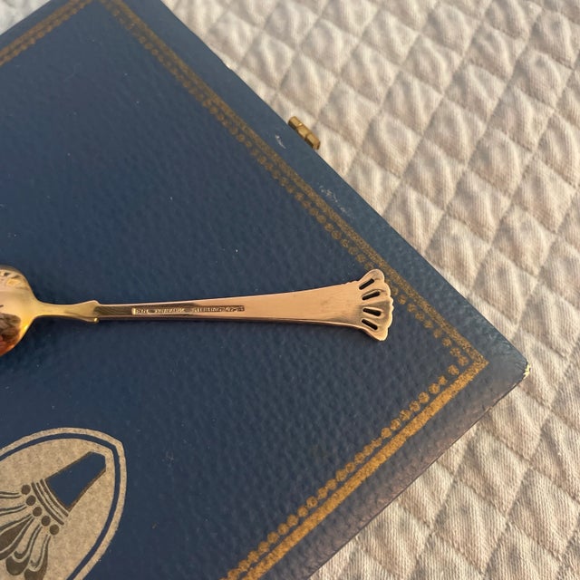 Hollywood Regency Mid 20th Century Danish Sterling Enamel Demitasse Spoons- Set of 6 For Sale - Image 3 of 5
