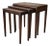 Federal Style Leather Top Nesting Tables in Mahogany With Marquetry by Weiman, Set of 3 For Sale