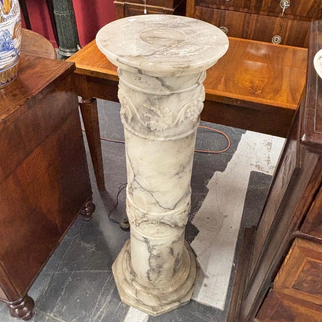 Antique Liberty Illuminated Alabaster Column, 1920s For Sale - Image 13 of 15