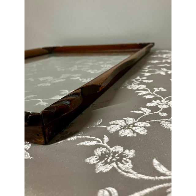 Grand Antique Mahogany Shell-Carved Gallery Tray For Sale - Image 12 of 18