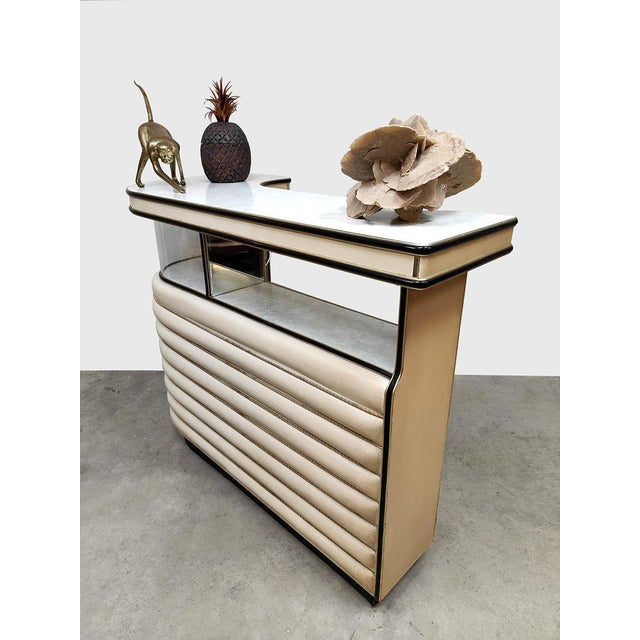 Vintage Cocktail Bar in Faux Leather, 1960s For Sale - Image 6 of 6