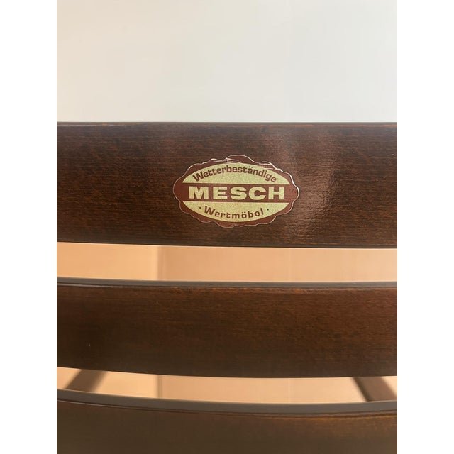 Wood Vintage Mid-Century Garden Furniture Set in Wood by Mesch, 1975, Set of 7 For Sale - Image 7 of 18