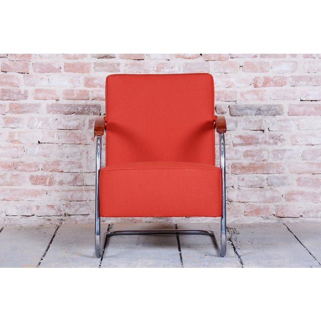 Wood Bauhaus Armchairs in Beech & Chrome attributed to Mücke-Melder, Czech, 1930s, Set of 2 For Sale - Image 7 of 18