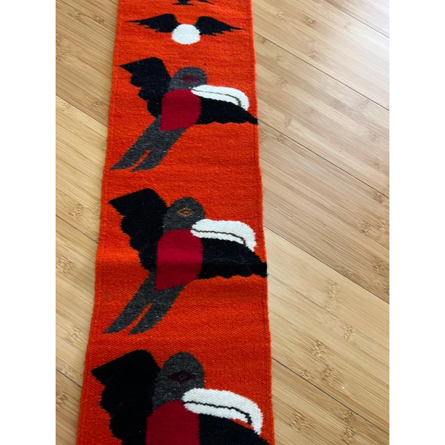 1990s Burnt Orange Flying Birds Wall Textile Art For Sale In Atlanta - Image 6 of 7